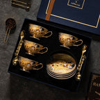Vintage English Bone China Coffee Cup And Saucer Set - Walfos® Kitchenware