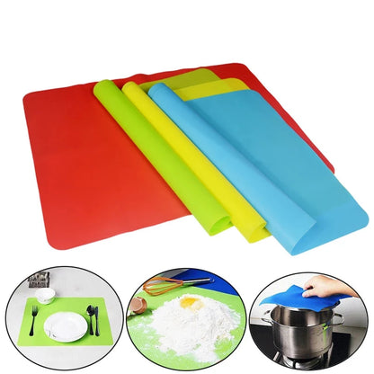 WALFOS 1 Piece Food Grade Baking Mat Heat Resistance Table Placemat Pad Silicone Oven Mat Heat Insulation Pad Bakeware Table Mat Walfos® Kitchenware