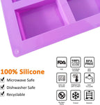 WALFOS HOT Silicone Pudding Candy Mold 6 Cavity Square Silicone Soap Mold Handmade Candle Decorating Mould Soap Craft Supplies Walfos® Kitchenware