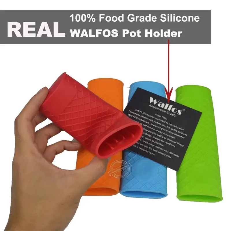 WALFOS Heat Resistant Thick Silicone Pot Holder Kitchen Tool Silicone Non-Slip Pan Handle Mitts Cover Insulation Walfos® Kitchenware