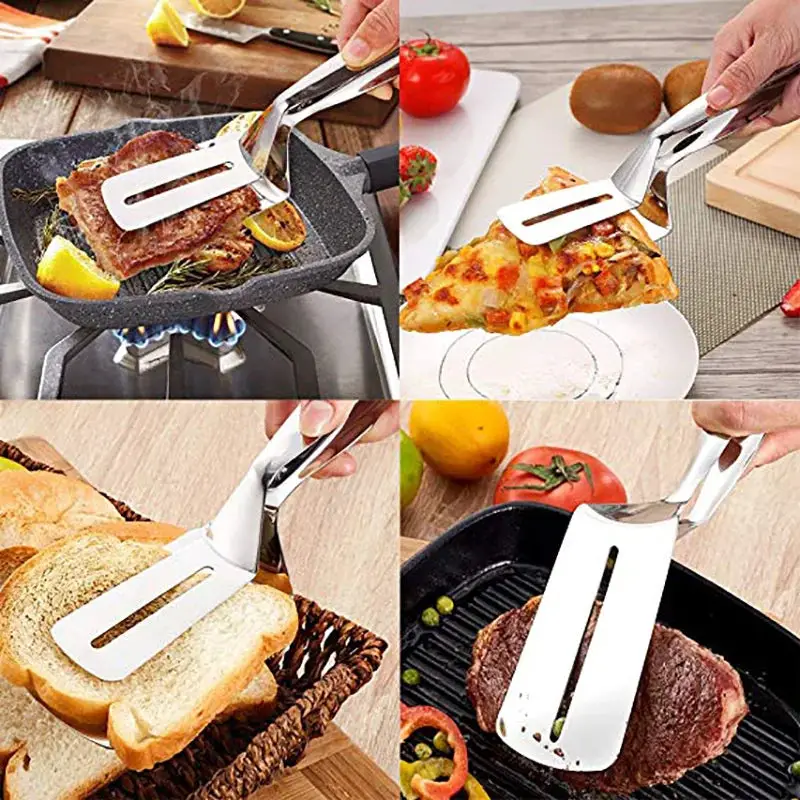 WALFOS Kitchen 304 Stainless Steel Food Clip BBQ Tools Stainless Steel Tongs Food Tongs Multipurpose Gripper Bread Clip Walfos® Kitchenware