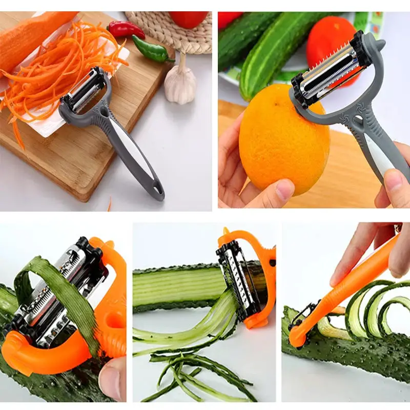 WALFOS Kitchen Gadgets Swiss Military Grater Peeler Slicer 3 in 1 Apple Potato Fruit Vegetable Tools Kitchen Accessories Walfos® Kitchenware