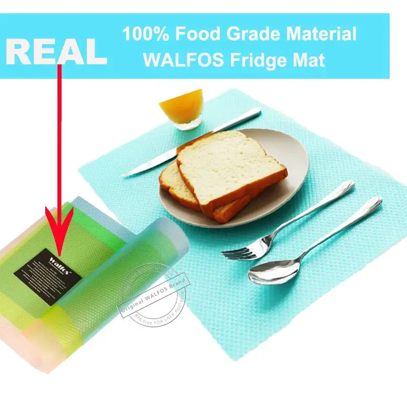 WALFOS Kitchen Refrigerator Pad 2 Pieces 30*45cm Fridge Pad Antifouling Mildew Moistureproof Pad Refrigerator Waterproof Mat Walfos® Kitchenware