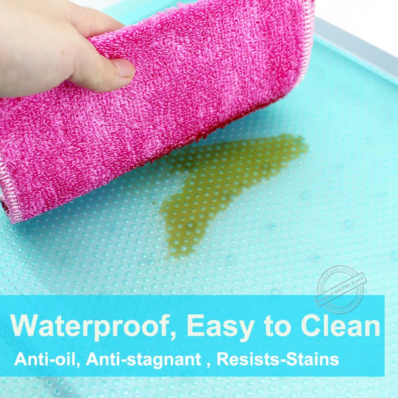 WALFOS Kitchen Refrigerator Pad 2 Pieces 30*45cm Fridge Pad Antifouling Mildew Moistureproof Pad Refrigerator Waterproof Mat Walfos® Kitchenware