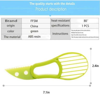 WALFOS Kitchen Vegetable Tools 3-in-1 Avocado Slicer Shea Corer Butter Peeler Fruit Cutter Pulp Separator Plastic Knife Walfos® Kitchenware