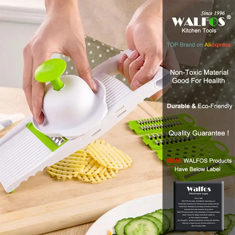 WALFOS Mandoline Peeler Grater Vegetables Cutter Tools with 5 Blade Carrot Grater Onion Vegetable Slicer Kitchen Accessories Walfos® Kitchenware