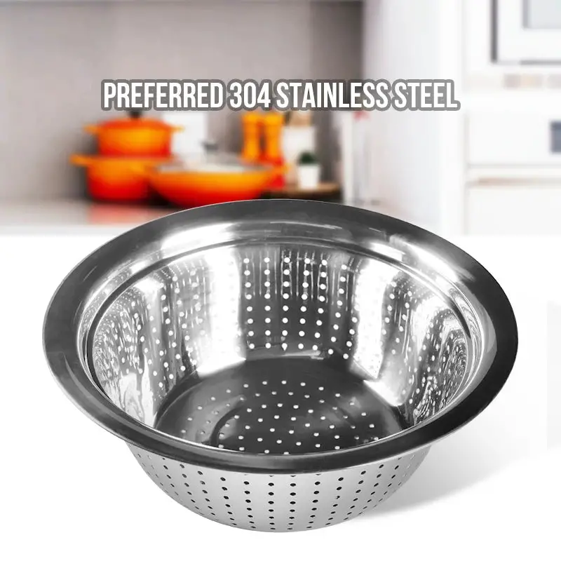 WALFOS Multifunctional Stainless Steel Washbasin With Drain Basket 2 In 1 Basin Vegetable Kitchen Multipurpose Maker Bowl Walfos® Kitchenware