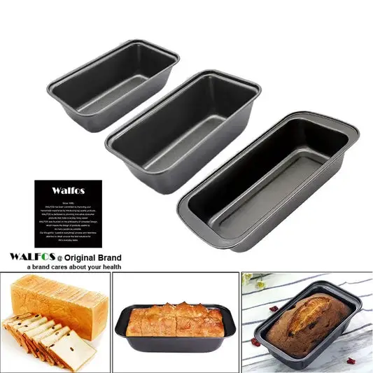 WALFOS Non-Stick Silicone Loaf Pan: Professional-Grade Bread Mold, BPA-Free Bakeware, Dishwasher-Safe Cake Tin, Large 10.75" Carbon Steel Toast Baking Tray Walfos® Kitchenware