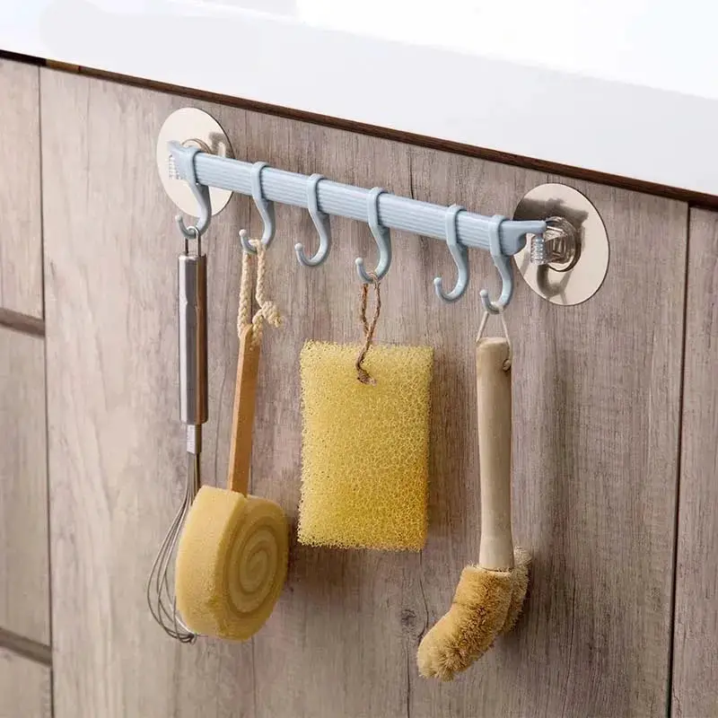 WALFOS Rustproof Bathroom Tools Organizer Towel Holder Key Hooks Kitchen Organizer Cupboard Storage Rack Shelf Walfos® Kitchenware