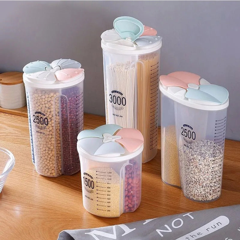 WALFOS Sealed Moisture-Proof Kitchen Storage Container Transparent Household Kitchen Dry Food Grain Storage Kitchen Tool Walfos® Kitchenware
