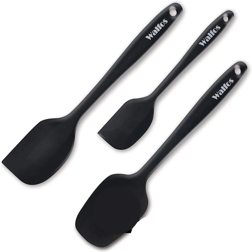 WALFOS Set Of 3 Heat Resistant Silicone Cooking Tools Kitchen Utensils Baking Pastry Tools Spatula Spoon Cake Spatulas Cook Set Walfos® Kitchenware