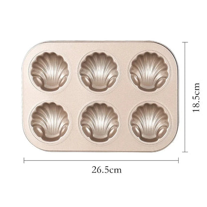 WALFOS Shell Shape Baking Mold Non-stick Carbon Steel Shell Baking Mould Biscuit Chocolate Bakeware Tools Bakeware For Kitchen Walfos® Kitchenware