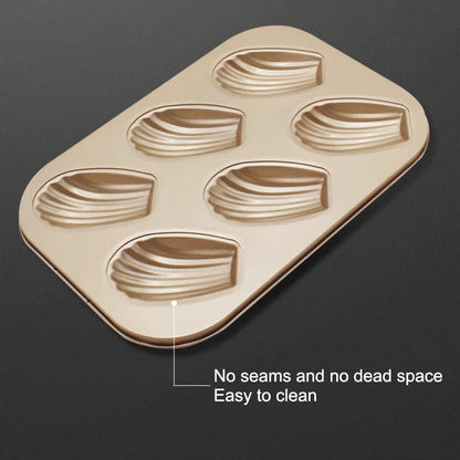 WALFOS Shell Shape Baking Mold Non-stick Carbon Steel Shell Baking Mould Biscuit Chocolate Bakeware Tools Bakeware For Kitchen Walfos® Kitchenware