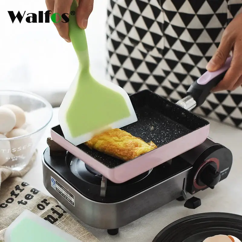 WALFOS Silica Gel Japanese Tamagoyaki Omelette Pan Turners Temperature-Resistant Silicone Spatula Turners Walfos® Kitchenware