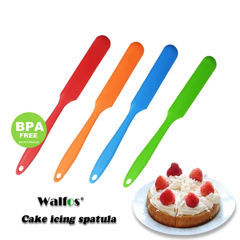 WALFOS Silicone Cake Icing Spatula Bakeware Pastry Tool Cake Sugarcraft Butter Smoother Scraper Kitchen Cooking Accessories Walfos® Kitchenware