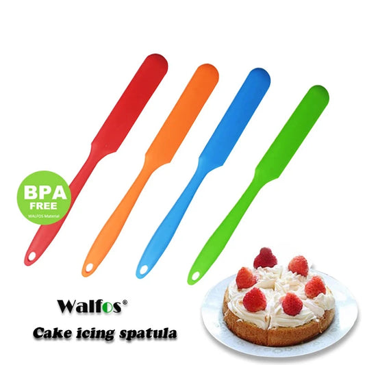 WALFOS Silicone Cake Icing Spatula Bakeware Pastry Tool Cake Sugarcraft Butter Smoother Scraper Kitchen Cooking Accessories Walfos® Kitchenware