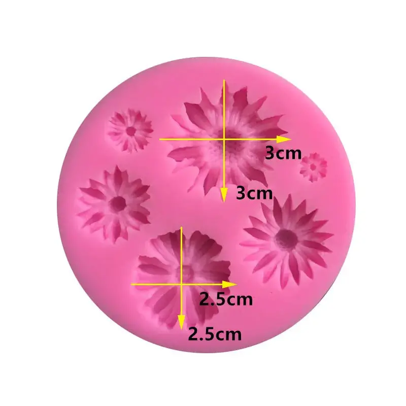 WALFOS Silicone Mold 3D Sun Rose Flower Car Owl Shape Mould For Soap Candy Chocolate Ice Flowers Cake Decorating Tools Walfos® Kitchenware