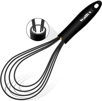 WALFOS Silicone Whisk Stainless Steel Wire Whisk Heat Resistant Kitchen Whisks for Non-Stick Cookware Balloon Egg Walfos® Kitchenware