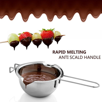 WALFOS Stainless Steel Chocolate Melting Pot: Professional-Grade Double Boiler for Butter, Milk & Candy Making - WALFOS Portable Kitchen Accessory Walfos® Kitchenware