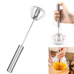 WALFOS Stainless Steel Hand Pressure Rotating Semi-Automatic Mixer Coffee Milk Mixing Eggbeater Handheld Kitchen Cooking Tool Walfos® Kitchenware