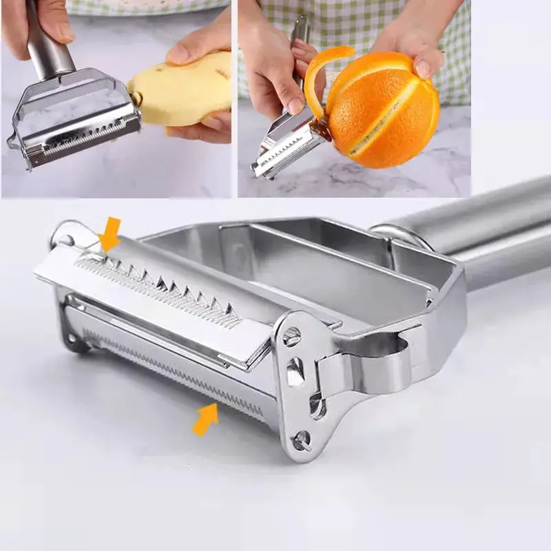 WALFOS Stainless Steel Multi-function Peeler Slicer Vegetable Fruit Potato Cucumber Grater Portable Sharp Kitchen Accessories Walfos® Kitchenware