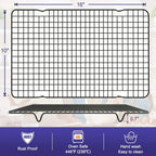 WALFOS Stainless Steel Nonstick Cooling Rack Cooling Grid Baking Tray For Biscuit/Cookie/Pie/Bread/Cake Baking Rack Hot Sale Walfos® Kitchenware