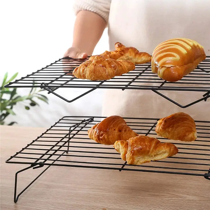 WALFOS Stainless Steel Nonstick Wire Grid Baking Tray Cake Cooling Rack Oven Kitchen Pizza Bread Barbecue Cookie Biscuit Holder Walfos® Kitchenware