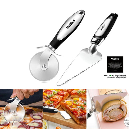 WALFOS Stainless Steel Pizza Cutter Cake Bread Pies Pizza Knife Pastry Dough Household Kitchen Wheels Cooking Tools Walfos® Kitchenware