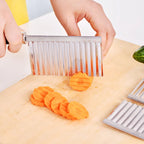 WALFOS Stainless Steel Potato Wavy Edged Knife Kitchen Gadget Vegetable Fruit Cutter Cooking Tools Kitchen Knives Accessories Walfos® Kitchenware