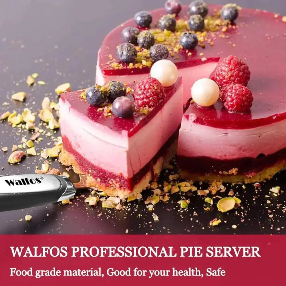 WALFOS Stainless Steel Serrated Edge Cake Server Blade Cutter Pie Pizza Server Cake Cutter Shovel Kitchen Baking Pastry Spatulas Walfos® Kitchenware