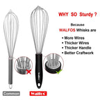 WALFOS Stainless Steel Wire Whisk Manual Egg Beater Blender Milk Cream Butter Beater Kitchen Baking Cooking Utensils Accessiores Walfos® Kitchenware