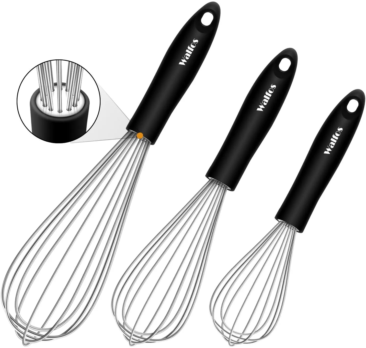 WALFOS Stainless Steel Wire Whisk Manual Egg Beater Blender Milk Cream Butter Beater Kitchen Baking Cooking Utensils Accessiores Walfos® Kitchenware