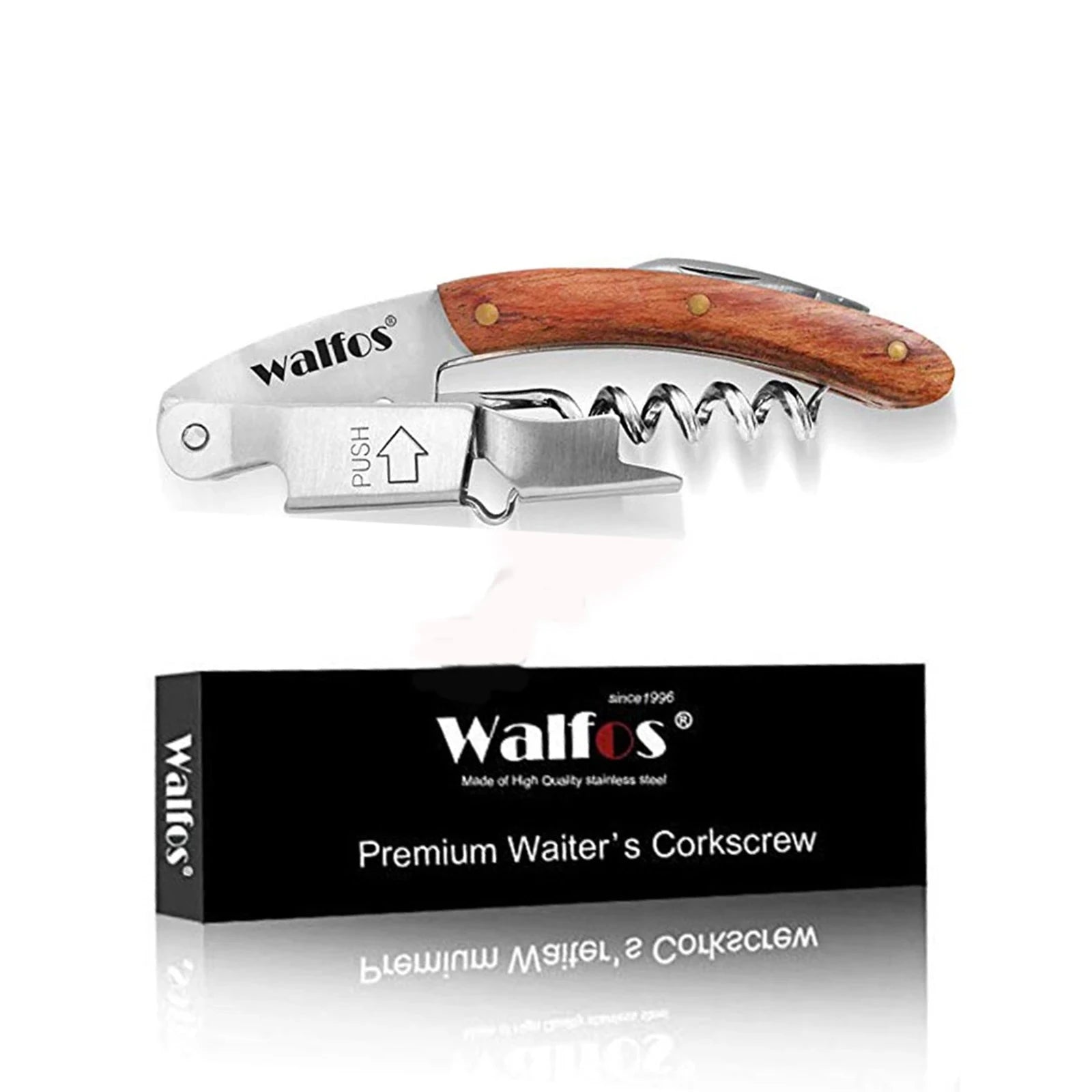 WALFOS Stainless steel Wine Opener Professional Waiters Corkscrew Bottle Multifunction Opener Gift for Wine Lovers Walfos® Kitchenware