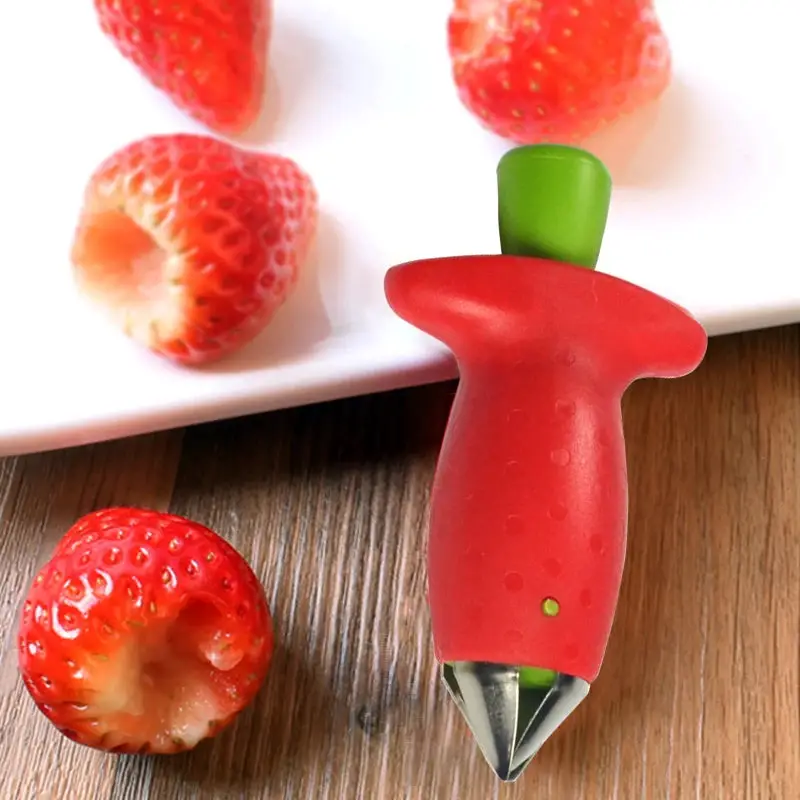 WALFOS Strawberry Hullers Metal Plastic Fruit Remove Stalks Device Tomato Stalks Strawberry Knife Stem Remover Fruit Slicer Walfos® Kitchenware