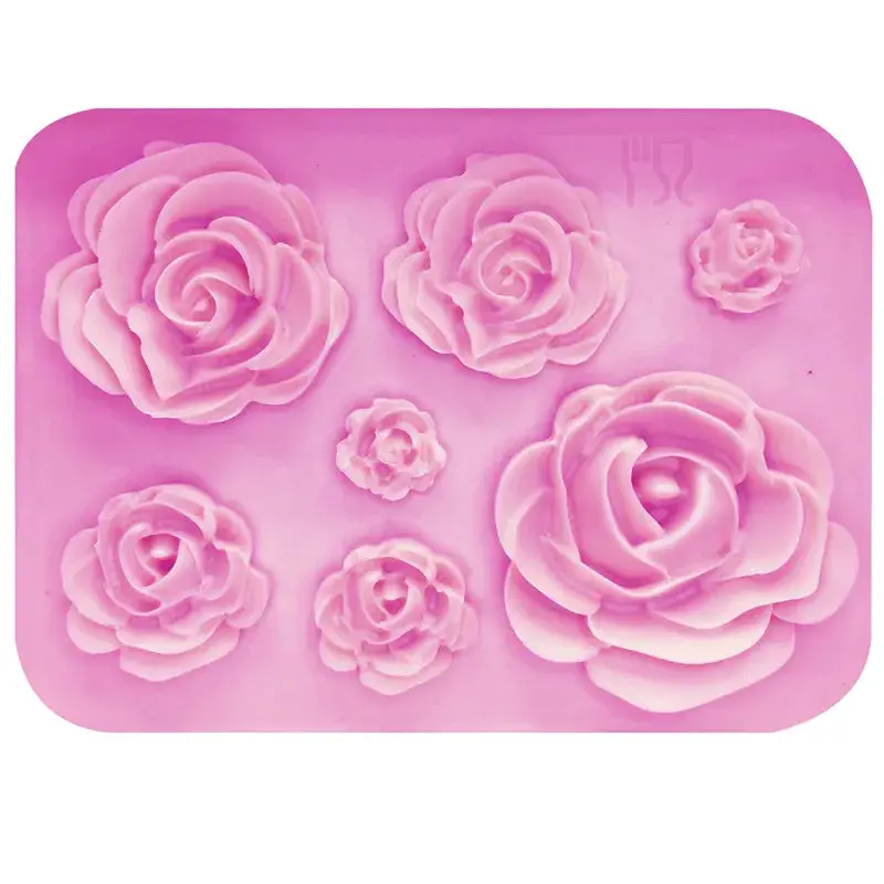 WALFOS Sugarcraft Rose Flower Silicone Mold Fondant Mold Cake Mold Cake Chocolate Mold Wedding Cake Decorating Tools Walfos® Kitchenware