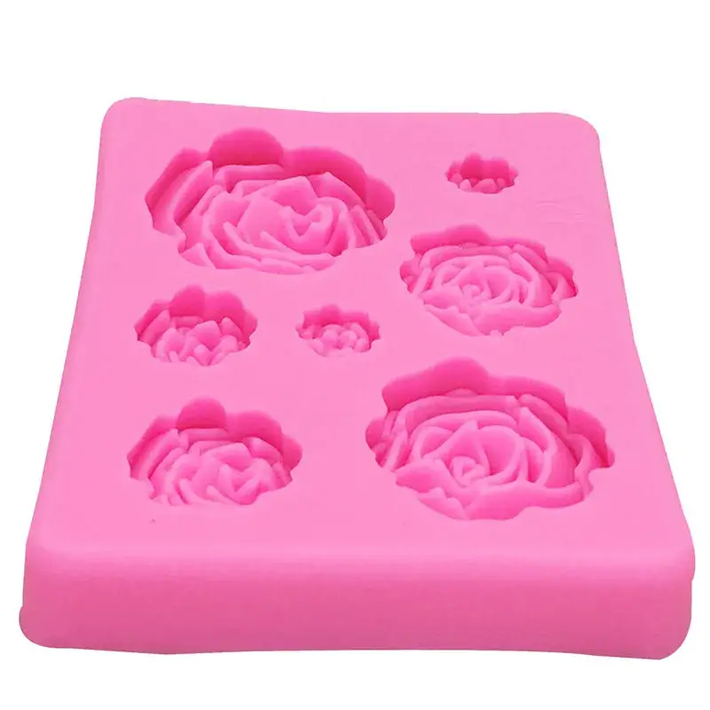 WALFOS Sugarcraft Rose Flower Silicone Mold Fondant Mold Cake Mold Cake Chocolate Mold Wedding Cake Decorating Tools Walfos® Kitchenware