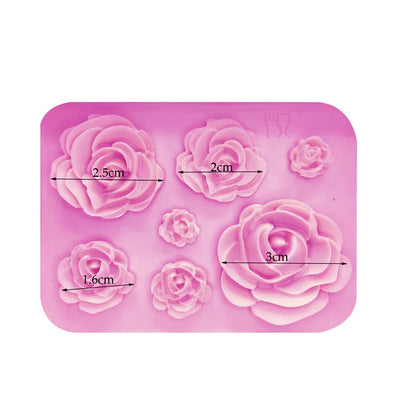 WALFOS Sugarcraft Rose Flower Silicone Mold Fondant Mold Cake Mold Cake Chocolate Mold Wedding Cake Decorating Tools Walfos® Kitchenware