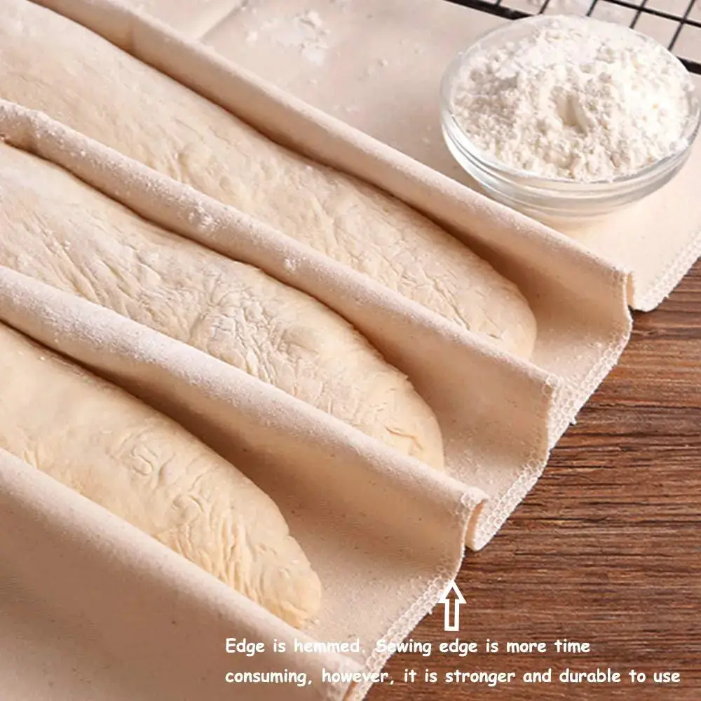 WALFOS Thick Fermented Linen Cloth Proofing Dough Bakers Pans Bread Baguette Baking Mat Pastry Baker's Couche Proofing Cloth Walfos® Kitchenware