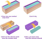 WALFOS Ultimate 1200g Silicone Soap Mold: Premium Rectangular Loaf Maker with Wooden Box for Handmade Crafting, Baking & DIY Projects Walfos® Kitchenware