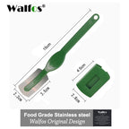 WALFOS Ultimate Curved Bread Knife: Premium Baguette Slicer for Professional Bakers & Home Chefs - Eco-Friendly, BPA-Free Plastic French Bread Cutter Walfos® Kitchenware