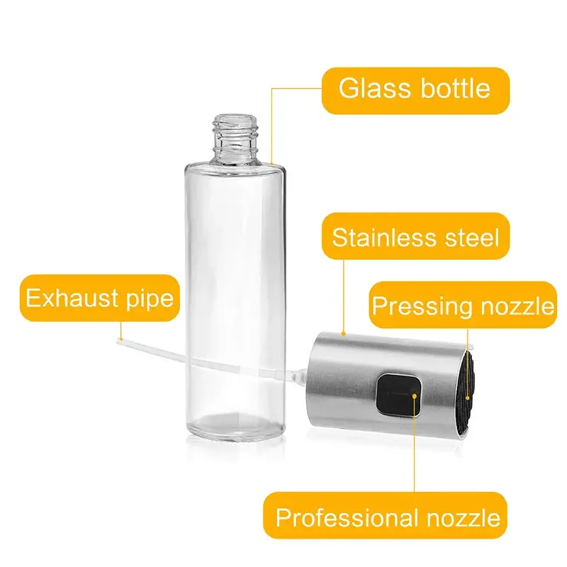 WALFOS Ultimate Glass Oil Sprayer & Dispenser: Premium BPA-Free Stainless Steel Mister for Healthy Cooking, Baking, Salad & BBQ - Eco-Friendly Kitchen Tool Walfos® Kitchenware