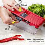 WALFOS Vegetable Cutter Grater for Vegetables Slicers Shredders Multi Slicer Peeler Carrot Fruit 6 in 1 Gadgets Vegetable Cutting Tools Walfos® Kitchenware