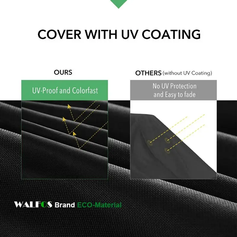 WALFOS Waterproof Grill Cover BBQ Grill Outdoor Rainproof Dustproof Heavy Duty Grill Cover for Gas Charcoal Electric Grill Walfos® Kitchenware