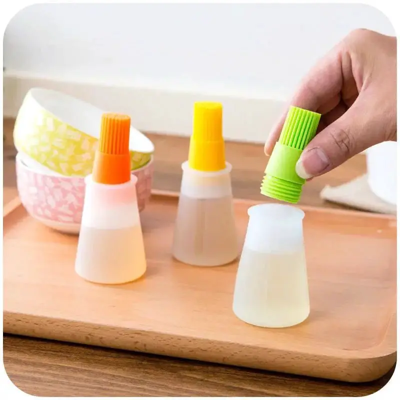 WALFOSNEW Portable Oil Bottle Barbecue Brush Silicone KitchenBBQCooking Tool Baking Pancake Barbecue Camping Accessories Gadgets Walfos® Kitchenware