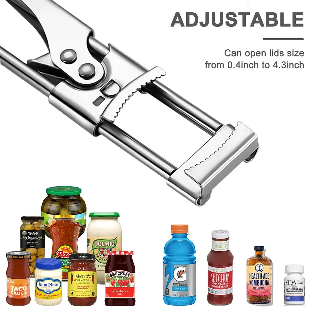 WALFOSP Rofessional Portable Adjustable Manual Stainless Steel Jar Lid Opener Gripper Can Opener Kitchen Supplies Accessories Walfos® Kitchenware