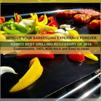 WALFOS 0.2mm Thick Ptfe Barbecue Grill Mat 33*40cm Non-Stick Reusable Baking BBQ Grill Mats Sheet Grill Foil BBQ Liner - Walfos® Kitchenware