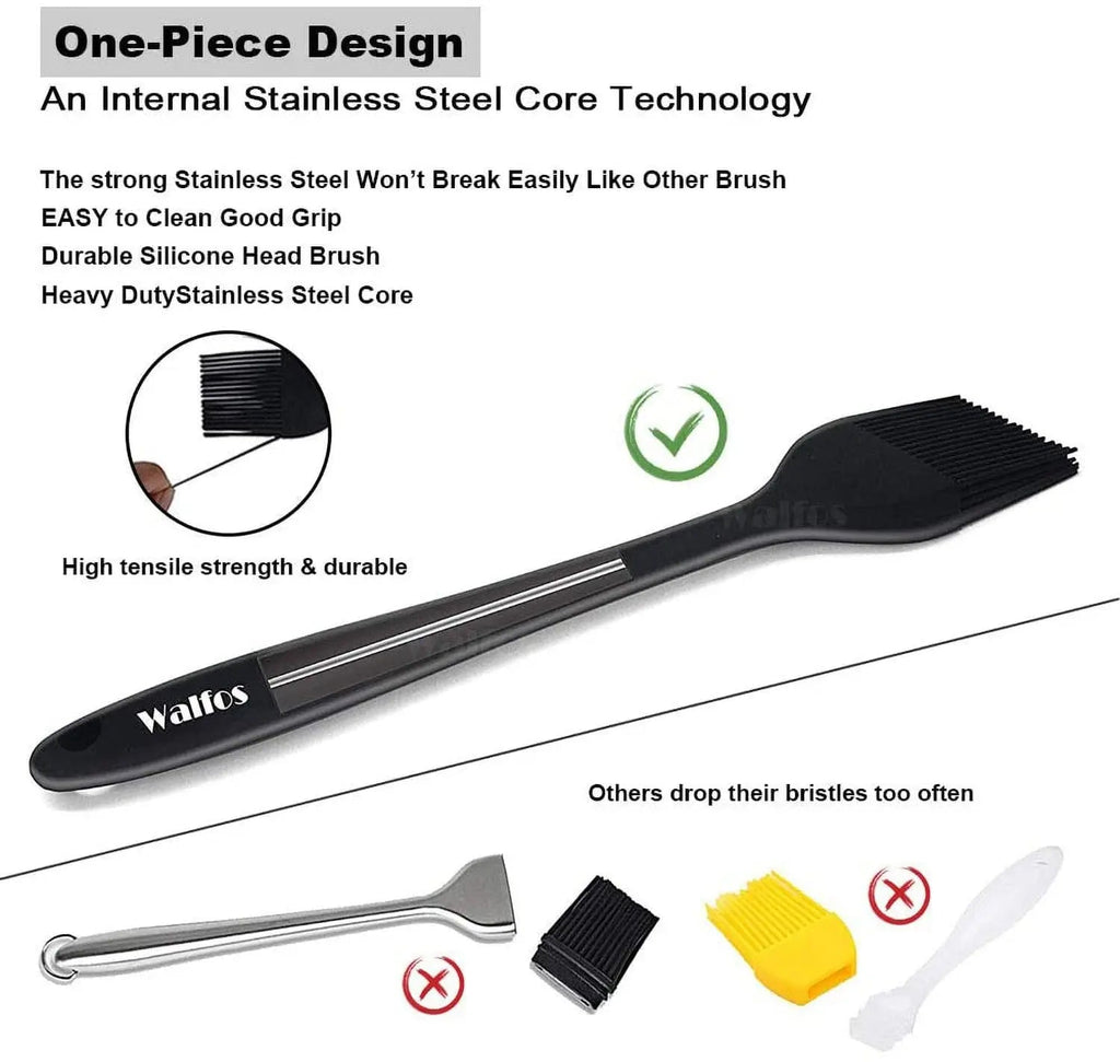 WALFOS 1PCS Silicone BBQ Oil Brush Basting Brush Cake Bread Butter Baking Brushes Kitchen Cooking Barbecue Accessories BBQ Tools - Walfos® Kitchenware
