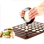 WALFOS 1 PC 30 Holes Macarons Mat Round Shape Silicone Gel Pad Macarons Mat Fit To Oven Microwave Refrigerator Macaron Mat - Walfos® Kitchenware