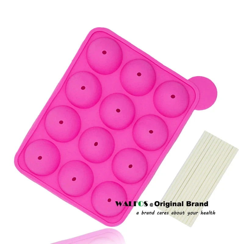 WALFOS 1 Pc Eco-Friendly Silicone Cake Pop Mold Cupcake Lollipop Mold Sticks Baking Tray Stick Tool Cake Mold Pan - Walfos® Kitchenware