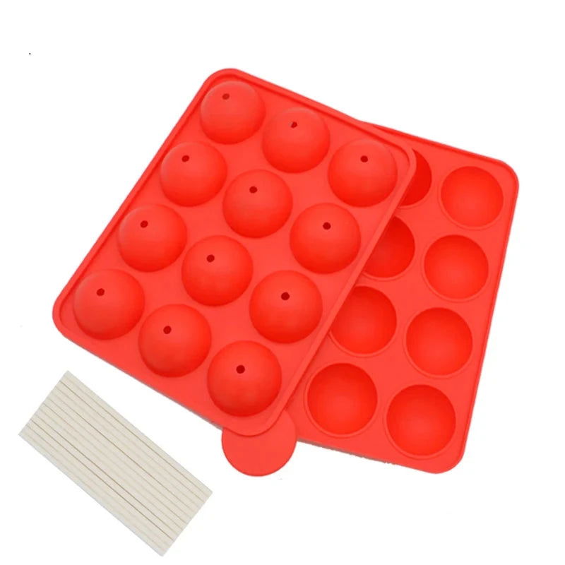 WALFOS 1 Pc Eco-Friendly Silicone Cake Pop Mold Cupcake Lollipop Mold Sticks Baking Tray Stick Tool Cake Mold Pan - Walfos® Kitchenware